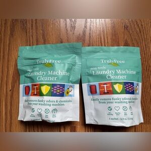 Lot of 2 Truly Free Laundry Machine Cleaner NEW Sealed Non-Toxic Plant Based USA